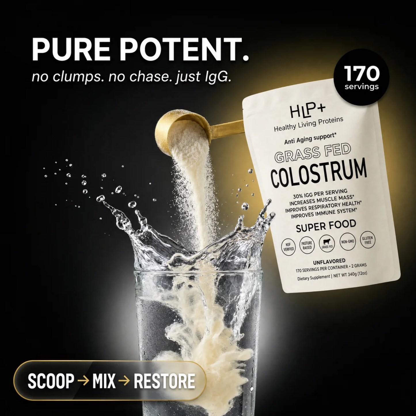 Grass-Fed Bovine Colostrum (30% IgG)