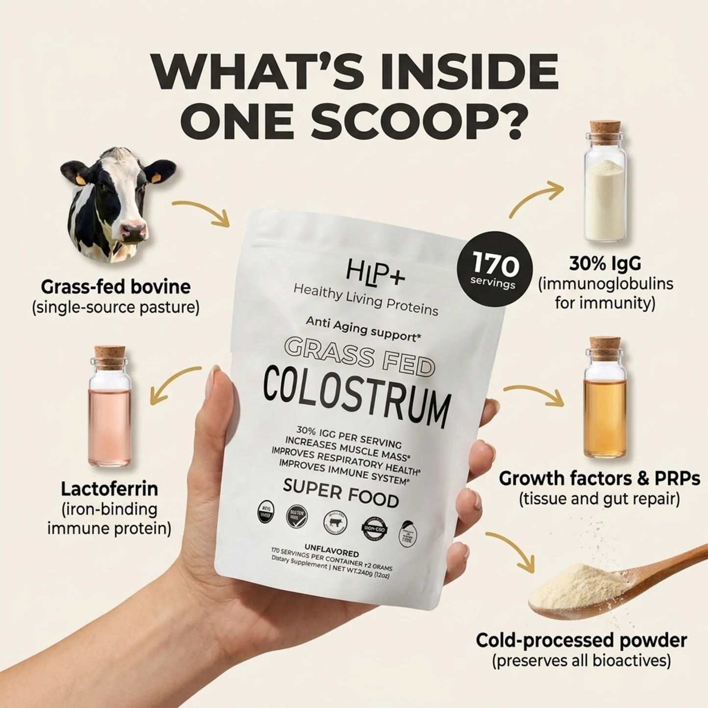 Grass-Fed Bovine Colostrum (30% IgG)