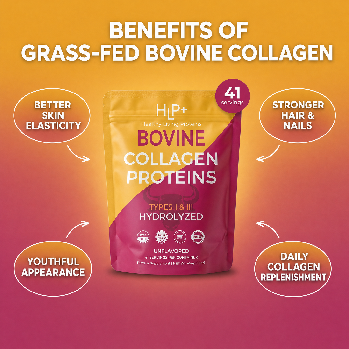 Grass-Fed Bovine Collagen Peptides Unflavored