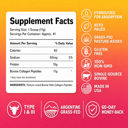 Grass-Fed Bovine Collagen Peptides Unflavored